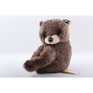 Kamar, Realistic Rustic Antique, Brown, Sitting, Bear, No 18, Soft, Plush, Doll,